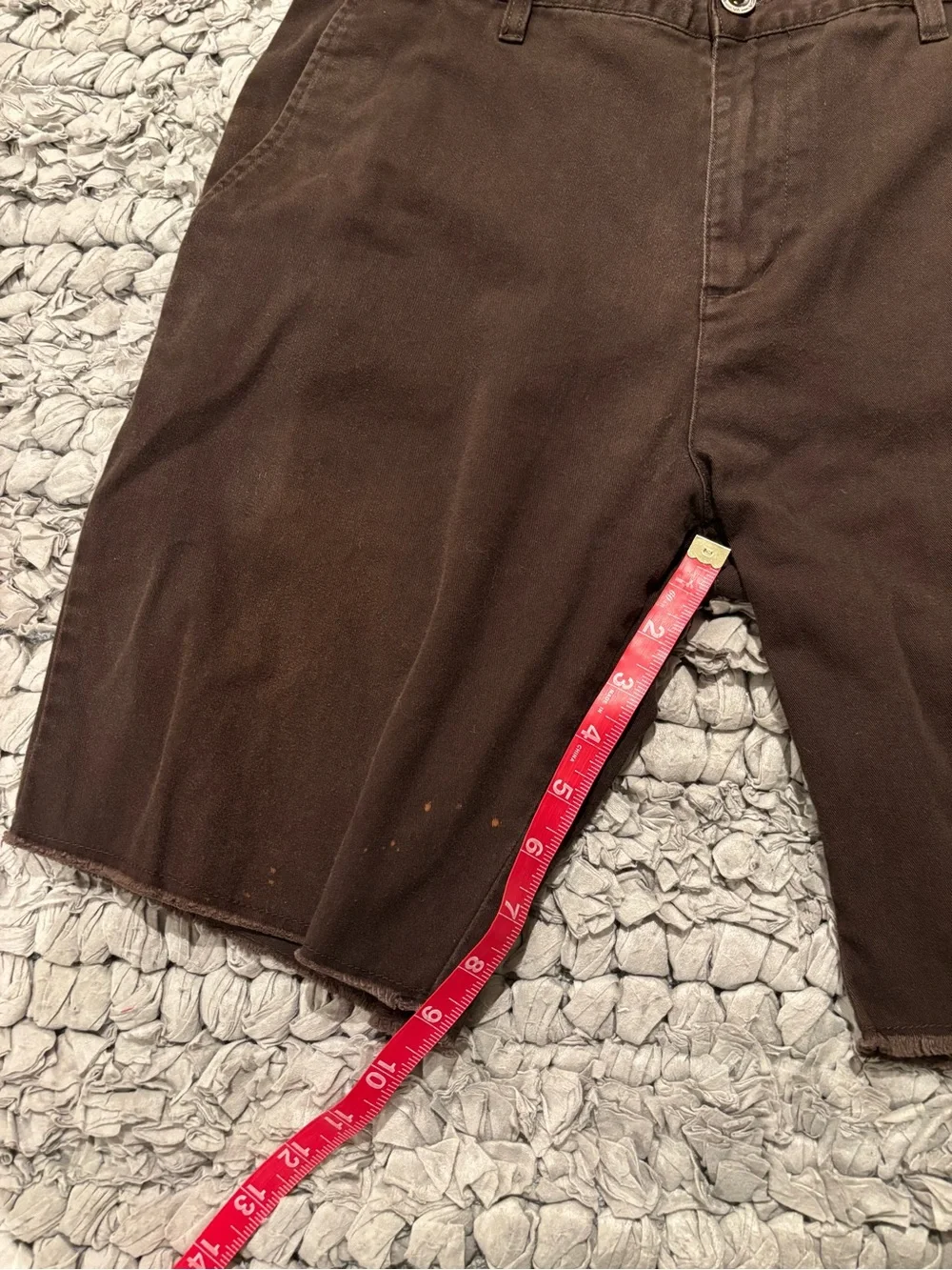 Men's Brown RVCA Skater Raw Hem Shorts